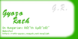 gyozo rath business card
